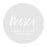 Custom Round Clear Wedding Sticker Labels with White Ink-Set of 40-Andaz Press-Monogram Wreath-