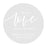 Custom Round Clear Wedding Sticker Labels with White Ink-Set of 40-Andaz Press-Monogram Wreath-