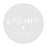 Custom Round Clear Wedding Sticker Labels with White Ink-Set of 40-Andaz Press-Monogram Wreath-