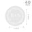 Custom Round Clear Wedding Sticker Labels with White Ink-Set of 40-Andaz Press-Monogram Wreath-