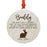 Custom Round Laser Cut Wood Pet Memorial Ornament-Set of 1-Andaz Press-Cat-