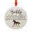 Custom Round Laser Cut Wood Pet Memorial Ornament-Set of 1-Andaz Press-Cat-