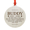 Custom Round Laser Cut Wood Pet Memorial Ornament-Set of 1-Andaz Press-Cat-