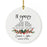 Custom Round Porcelain Wedding Christmas Tree Ornament Keepsake Gift-Set of 1-Andaz Press-Anniversary-