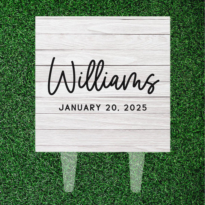 Custom Rustic Country Square Acrylic Cake Topper Collection-Set of 1-Andaz Press-Boho Woodland Antlers Custom-