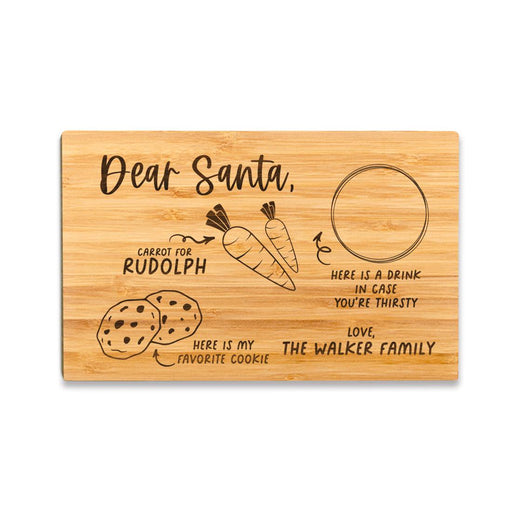 Custom Santa Cookie Plate for Kids Dear Santa Tray Milk Cookie Treats for Santa Reindeer-Set of 1-Andaz Press-Custom Dear Santa-