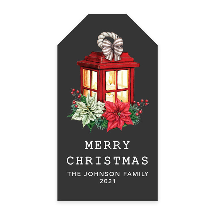 Custom Self Adhesive Classic Christmas Gift Sticker Labels, Christmas Name Labels for Gifts-Set of 1-Andaz Press-Thank You Snow Much-