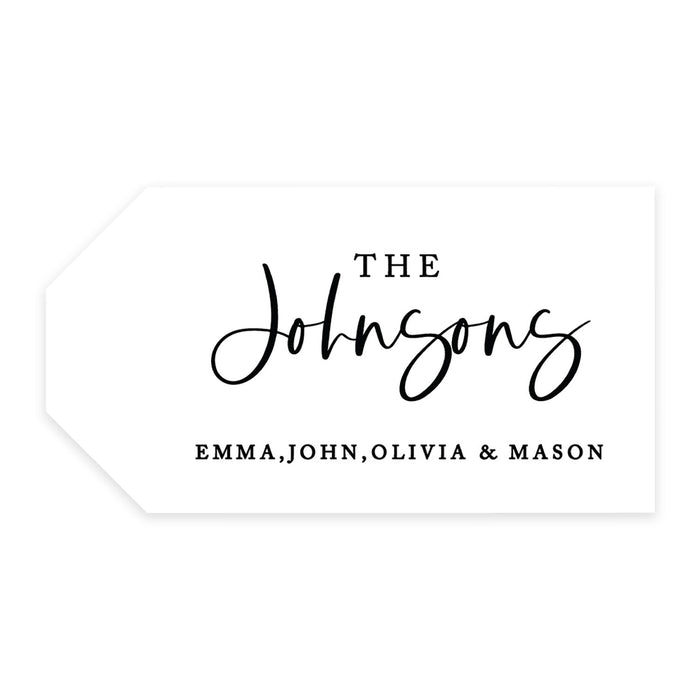 Custom Self Adhesive Classic Christmas Gift Sticker Labels, Christmas Name Labels for Gifts-Set of 1-Andaz Press-Thank You Snow Much-