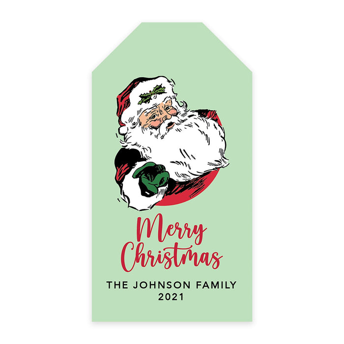 Custom Self Adhesive Classic Christmas Gift Sticker Labels, Christmas Name Labels for Gifts-Set of 1-Andaz Press-Thank You Snow Much-