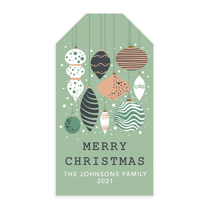 Custom Self Adhesive Classic Christmas Gift Sticker Labels, Christmas Name Labels for Gifts-Set of 1-Andaz Press-Thank You Snow Much-