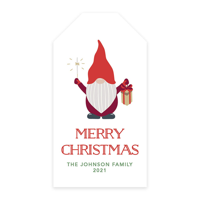 Custom Self Adhesive Classic Christmas Gift Sticker Labels, Christmas Name Labels for Gifts-Set of 1-Andaz Press-Thank You Snow Much-