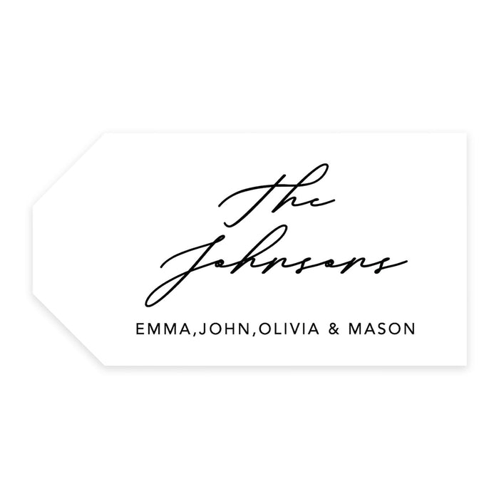 Custom Self Adhesive Classic Christmas Gift Sticker Labels, Christmas Name Labels for Gifts-Set of 1-Andaz Press-Modern Script-