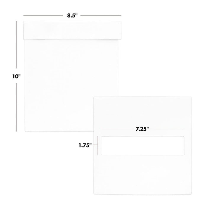 Custom Sturdy White Wedding Day Card Box-Set of 1-Andaz Press-Geometric Greenery-