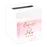 Custom Sturdy White Wedding Day Card Box-Set of 1-Andaz Press-Pink Watercolor-