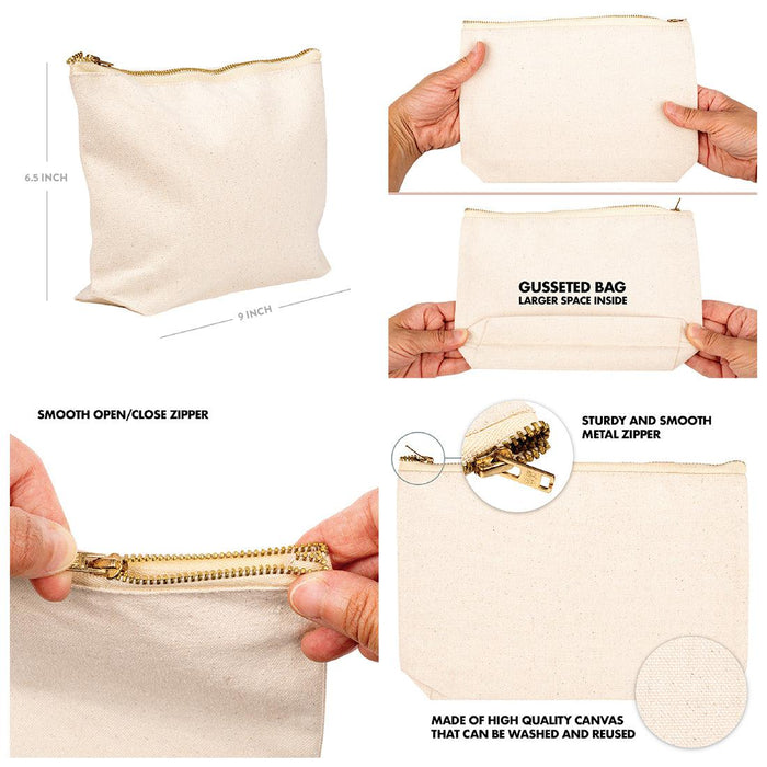 Custom Teacher Appreciation Cosmetic Bags - Aesthetic Bag for Teacher Supplies, 6 Designs Available-Set of 1-Andaz Press-Rainbow Custom Name-