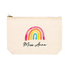 Custom Teacher Appreciation Cosmetic Bags - Aesthetic Bag for Teacher Supplies, 6 Designs Available-Set of 1-Andaz Press-Rainbow Custom Name-