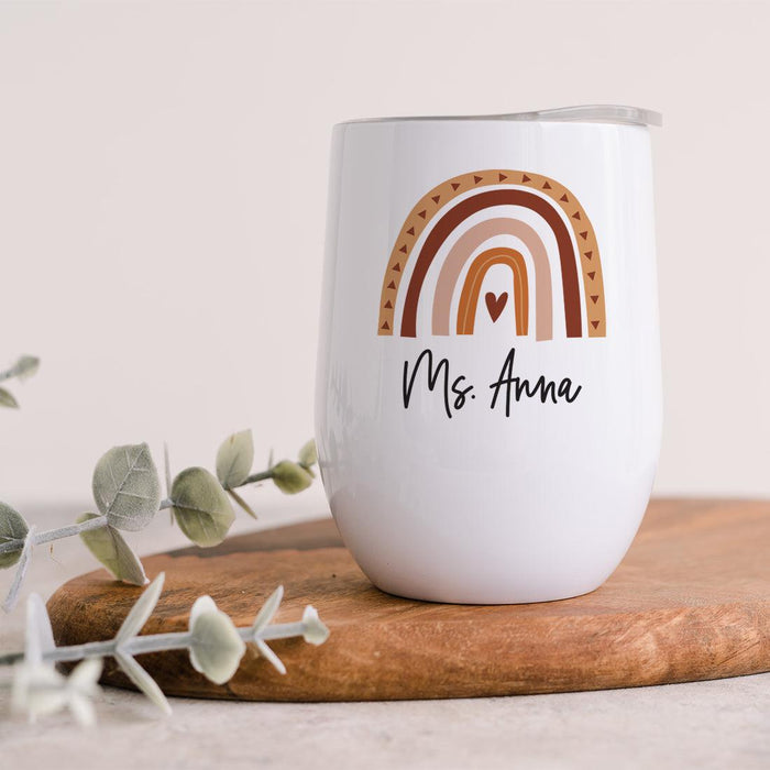 Custom Teacher Appreciation Wine Tumbler - Cute Mugs for Teacher Gifts-Set of 1-Andaz Press-Tears of My Students Wine Tumbler-