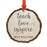 Custom Teacher's Name Engraved Real Natural Wood Christmas Ornament-Set of 1-Andaz Press-Pencil-