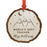 Custom Teacher's Name Engraved Real Natural Wood Christmas Ornament-Set of 1-Andaz Press-Teacher Wood Slab-