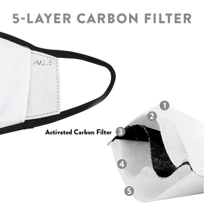 Custom Wedding Collection Face Mask, Reusable Black Cloth Masks with 1 Replaceable PM 2.5 Protection Filter-Set of 1-Andaz Press-Quarantined-