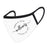 Custom Wedding Collection Face Mask, Reusable White Cloth Face Masks with 1 Replaceable PM 2.5 Protection Filter-Set of 1-Andaz Press-Quarantined-