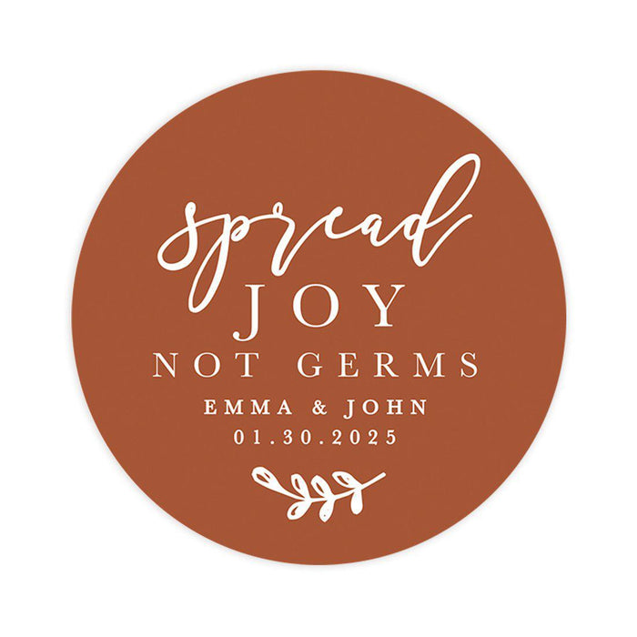 Custom Wedding Round Circle Label Stickers, You Can't Quarantine Love, Wedding Favor Label Stickers-Set of 120-Andaz Press-Quarantine Love-