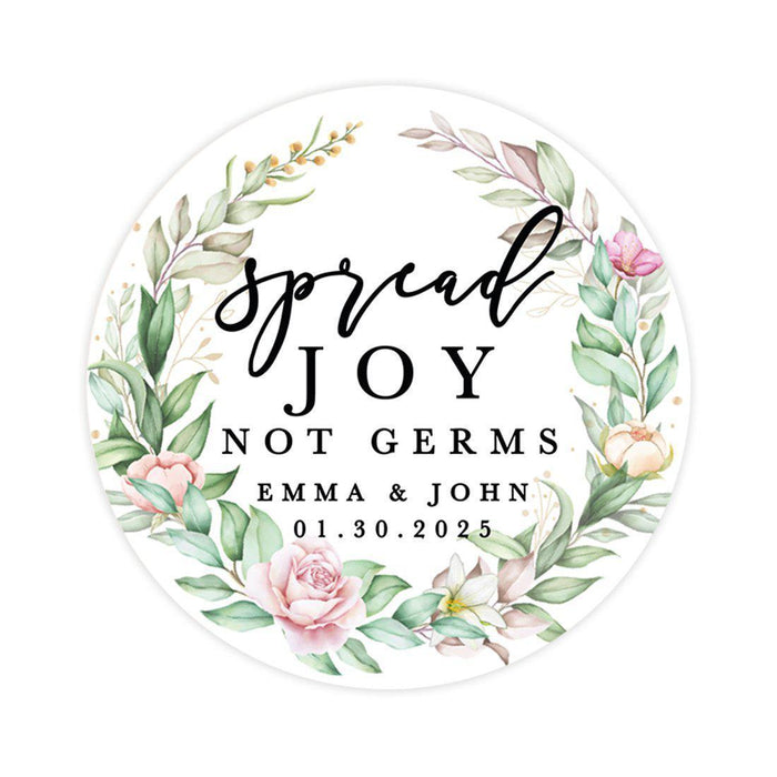 Custom Wedding Round Circle Label Stickers, You Can't Quarantine Love, Wedding Favor Label Stickers-Set of 120-Andaz Press-Quarantine Love-