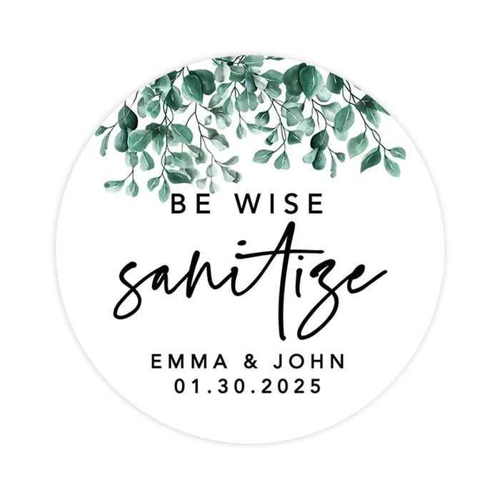 Custom Wedding Round Circle Label Stickers, You Can't Quarantine Love, Wedding Favor Label Stickers-Set of 120-Andaz Press-Quarantine Love-