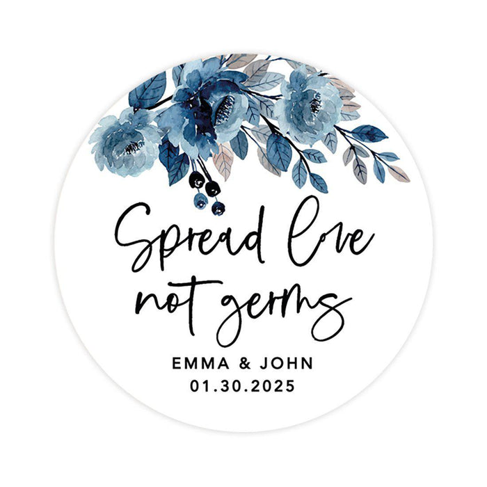 Custom Wedding Round Circle Label Stickers, You Can't Quarantine Love, Wedding Favor Label Stickers-Set of 120-Andaz Press-Quarantine Love-