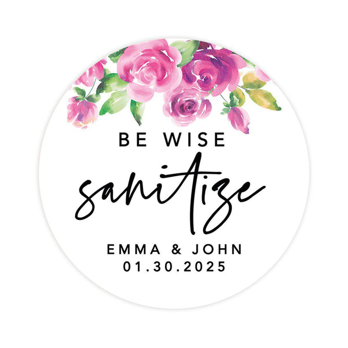 Custom Wedding Round Circle Label Stickers, You Can't Quarantine Love, Wedding Favor Label Stickers-Set of 120-Andaz Press-Quarantine Love-