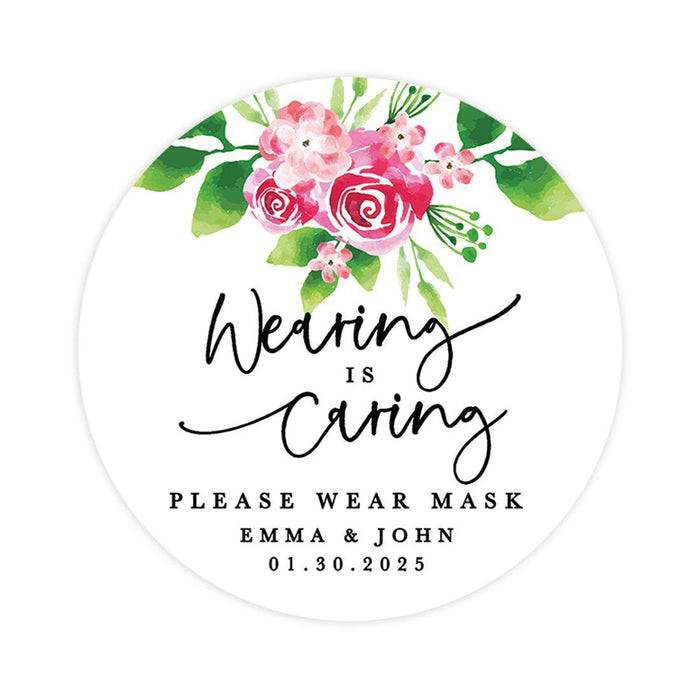 Custom Wedding Round Circle Label Stickers, You Can't Quarantine Love, Wedding Favor Label Stickers-Set of 120-Andaz Press-Quarantine Love-