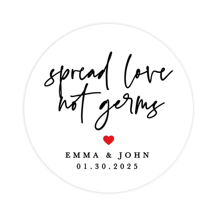 Custom Wedding Round Circle Label Stickers, You Can't Quarantine Love, Wedding Favor Label Stickers-Set of 120-Andaz Press-Quarantine Love-