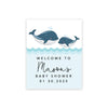 Custom Whale Baby Shower Canvas Welcome Signs-Set of 1-Andaz Press-Baby Whale-