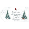 Custom Winter Snowy Woodland Forest Watercolor Baby Shower Party, Classic Gift Tags, Baby Shower Favors-Set of 20-Andaz Press-Thank You for Celebrating-