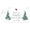 Custom Winter Snowy Woodland Forest Watercolor Wedding Party Collection, Classic Gift Tags, Thank You for Celebrating With Us-Set of 20-Andaz Press-