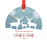 Custom Year Family Metal Christmas Ornament, Rustic Deer Winter Snowflakes-Set of 1-Andaz Press-Daddy-