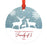Custom Year Family Metal Christmas Ornament, Rustic Deer Winter Snowflakes-Set of 1-Andaz Press-Family 3-