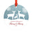 Custom Year Family Metal Christmas Ornament, Rustic Deer Winter Snowflakes-Set of 1-Andaz Press-Mommy-