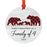 Custom Year Metal Christmas Ornament, Gray Wood | Red Buffalo Plaid Bears, Our First Christmas-Set of 1-Andaz Press-First Christmas as a Family of Four-