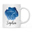 Custom Zodiac Blue Watercolor Ceramic Coffee Mug-Set of 1-Andaz Press-Aries-