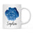 Custom Zodiac Blue Watercolor Ceramic Coffee Mug-Set of 1-Andaz Press-Leo-
