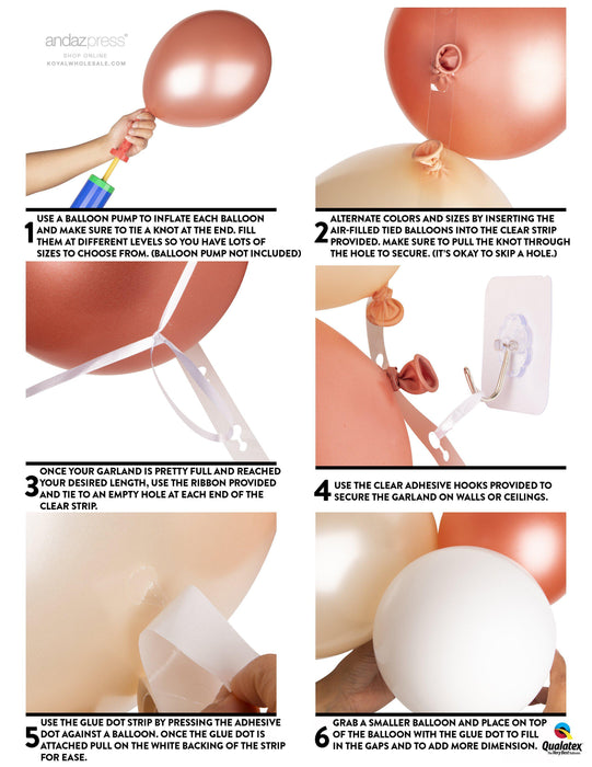 DIY Custom 104-PC Balloon Garland Arch Kit-Set of 1-Andaz Press-Balloon Kit-