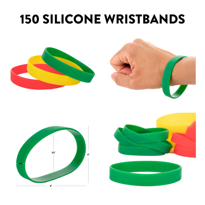 Distance Wedding Canvas Party Sign 16 x 20-inch Welcome Family and Friends with 150-Pack Silicone Wristbands-Set of 1-Andaz Press-