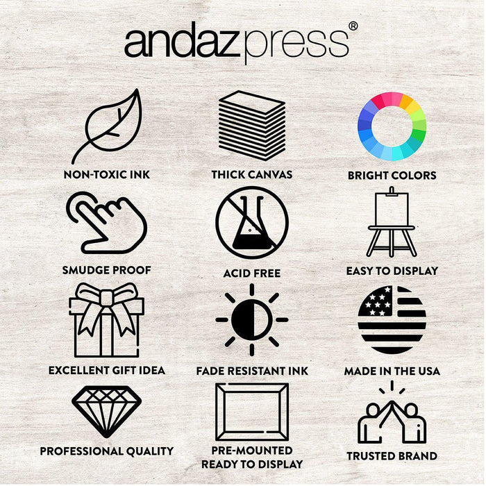 Distance Wedding Canvas Party Sign 16 x 20-inch Welcome Family and Friends with 150-Pack Silicone Wristbands-Set of 1-Andaz Press-