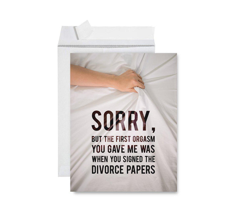 Divorce Jumbo Card, Funny Congratulations Greeting Card for Women, Men, Marriage Divorce Party-Set of 1-Andaz Press-When you Signed the Divorce Papers-