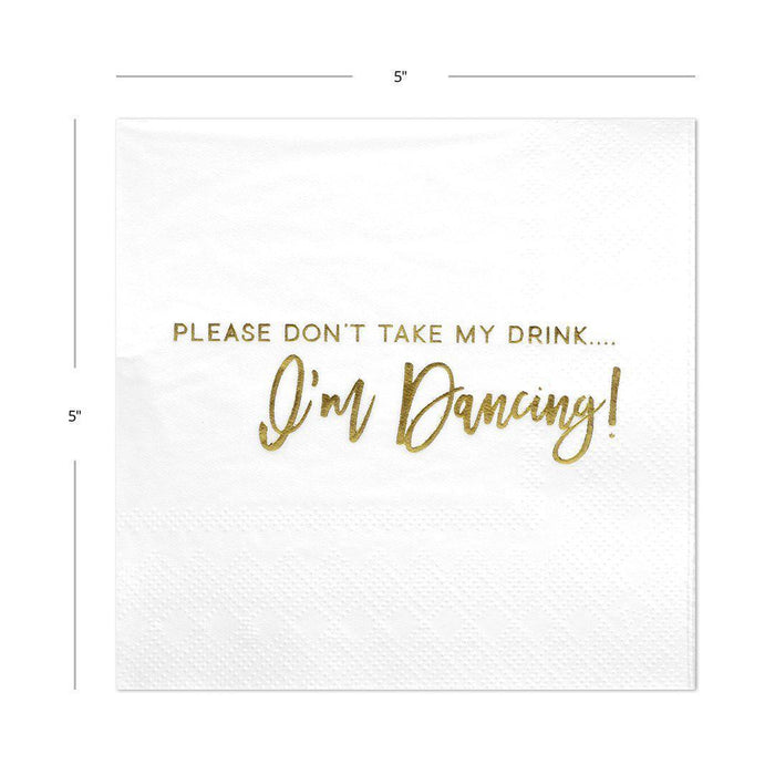 Don't Take My Drink Funny Cocktail Napkins-Set of 50-Andaz Press-