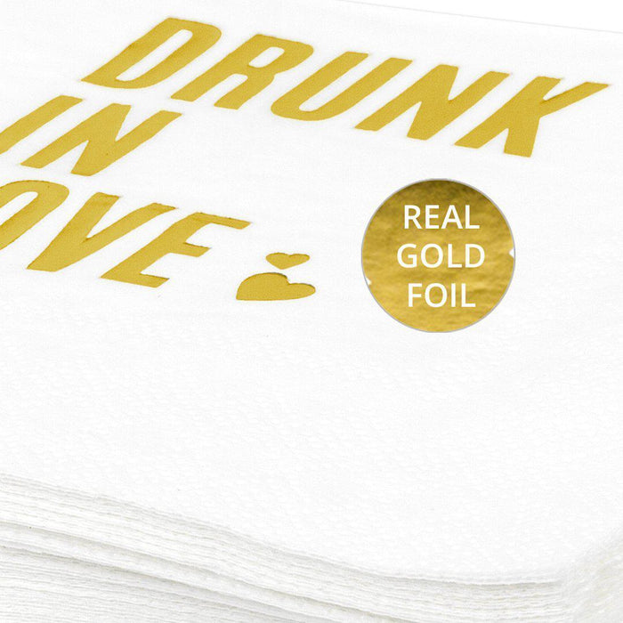 Drunk In Love Funny Cocktail Napkins-Set of 50-Andaz Press-