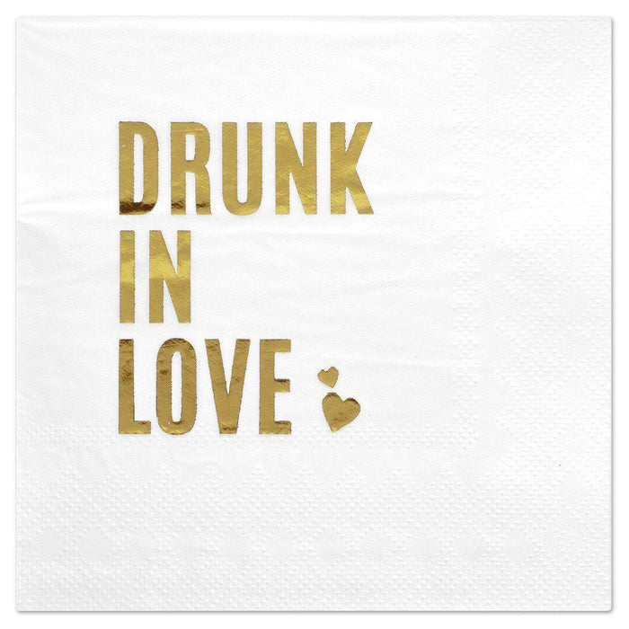 Drunk In Love Funny Cocktail Napkins-Set of 50-Andaz Press-