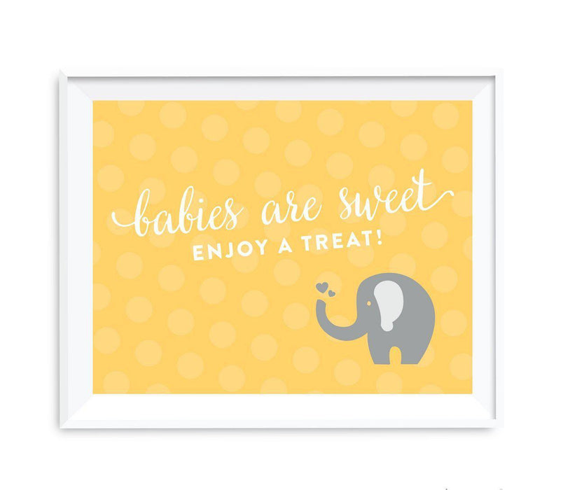 Elephant Baby Shower Party Signs-Set of 1-Andaz Press-Thank You For Celebrating With Us!-