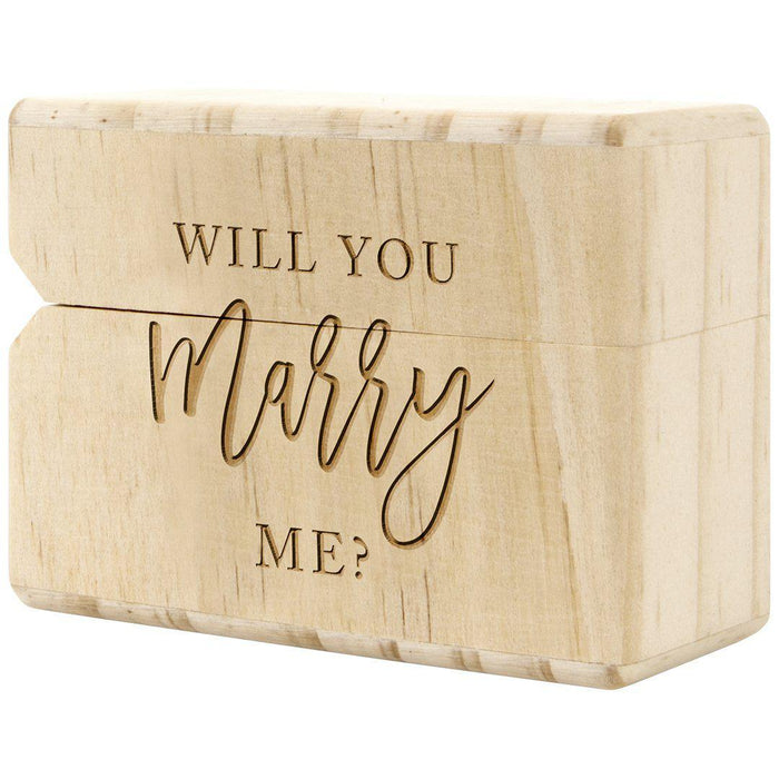 Engraved Slim Wood Wedding Ring Boxes-Set of 1-Koyal Wholesale-Forever Yours-